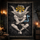 Mahoraga Grunge Jujutsu Kaisen Anime Woven Throw Blanket
