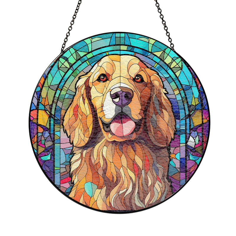 Dog Stained Glass Suncatcher