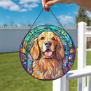 Dog Stained Glass Suncatcher