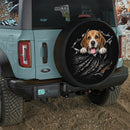 Beagle Dog Tearing Car Spare Tire Cover
