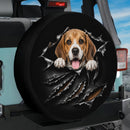 Beagle Dog Tearing Car Spare Tire Cover