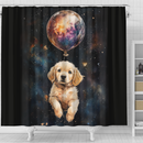 Dog Watercolor Star Night Shower Curtain