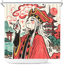 Doma Demon Slayer Anime Japan Ink Style Shower Curtain