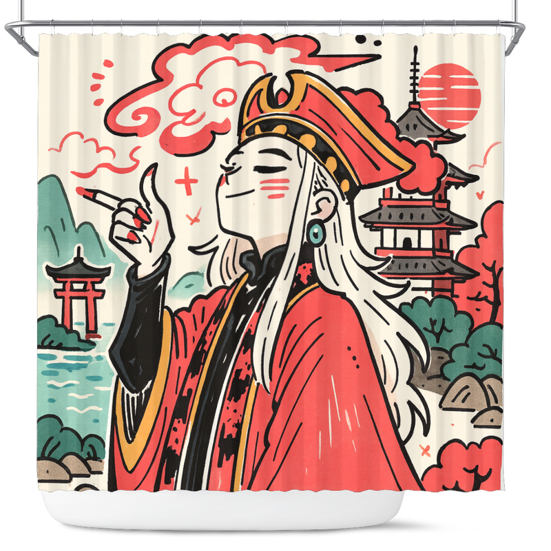 Doma Demon Slayer Anime Japan Ink Style Shower Curtain