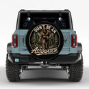Bigfoot Don't Be An Assquatch Car Spare Tire Cover With Camera Hole