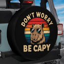 Don't Worry Be Capy Car Spare Tire Cover