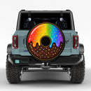 Donut Chocolate Rainbow Car Spare Tire Cover