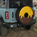 Chocolate Donut Yellow Glaze Car Spare Tire Cover