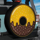 Chocolate Donut Yellow Glaze Car Spare Tire Cover