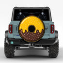 Chocolate Donut Yellow Glaze Car Spare Tire Cover