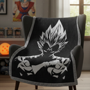 Majin Vegeta Grunge Woven Throw Blanket