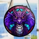 Dragon Round Stained Glass Suncatcher