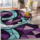 Dragonair Pokemon Stained Glass Rectangular Area Rug