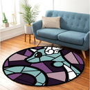 Dragonair Pokemon Stained Glass Round Rug