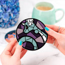 Dragonair Pokemon Stained Glass Decor Coaster - Gift Idea