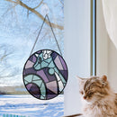 Dragonair Pokemon Round Stained Glass Suncatcher