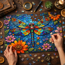 Dragonfly Stained Glass Jigsaw Puzzle
