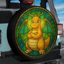Dragonite Pokemon Stained Glass Jeep Car Spare Tire Cover