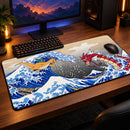 Dragonite x Shiny Red Gyarados The Great Wave Desk Mat
