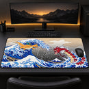 Dragonite x Shiny Red Gyarados The Great Wave Desk Mat