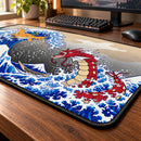 Dragonite x Shiny Red Gyarados The Great Wave Desk Mat