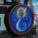 Dragonair Pokemon Stained Glass Jeep Car Spare Tire Cover