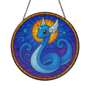 Dragonair Pokemon Stained Glass Suncatcher