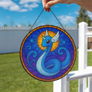 Dragonair Pokemon Stained Glass Suncatcher