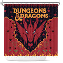 Dungeons & Dragons Christmas Shower Curtain