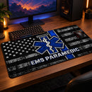 EMS Paramedic American Flag Desk Mat