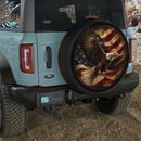 Eagle American Flag Car Spare Tire Cover