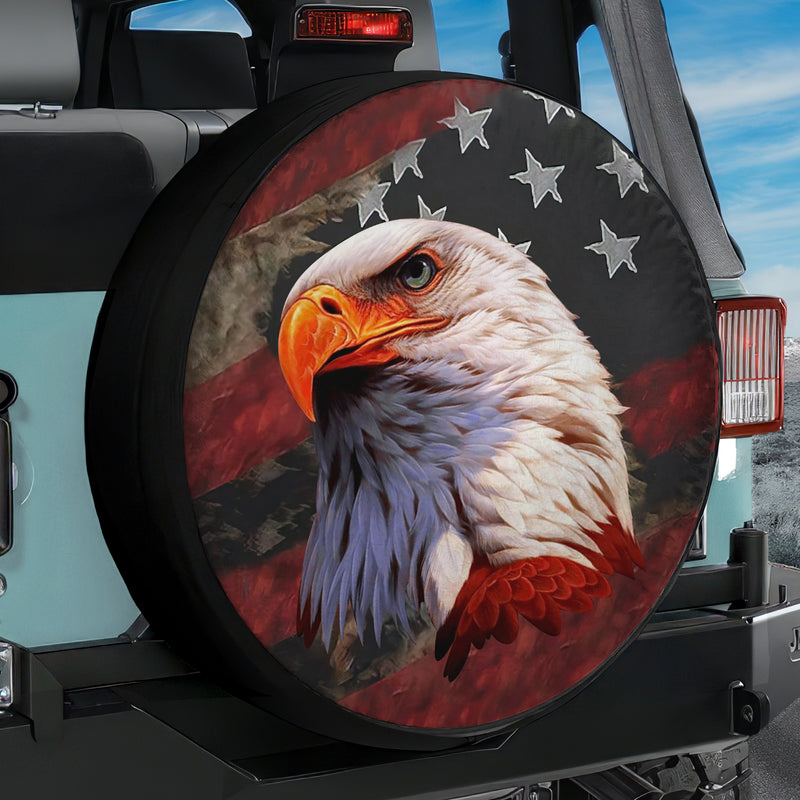 American Eagle, American Flag Jeep Car Spare Tire Cover