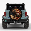 Eagle American Flag Car Spare Tire Cover
