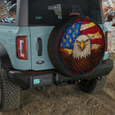 Eagle American Flag Stained Glass Jeep Car Spare Tire Cover