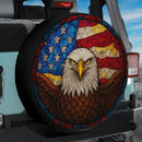 Eagle American Flag Stained Glass Jeep Car Spare Tire Cover