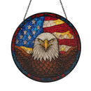 Eagle American Flag Stained Glass Suncatcher
