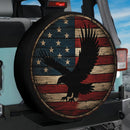 Eagle American Flag Vintage Car Spare Tire Cover