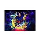 Eevee Evolution Pokemon Moon Galaxy Jigsaw Puzzle