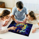 Eevee Evolution Pokemon Moon Galaxy Jigsaw Puzzle