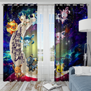 Eevee Evolution Pokemon Love You To The Moon Galaxy Window Curtain