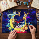 Eevee Evolution Pokemon Moon Galaxy Jigsaw Puzzle