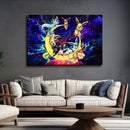 Eevee Evolution Pokemon Family Love You To The Moon Galaxy - Living Room - Canvas Wall Art - Print - Wall Decor