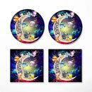 Eevee Evolution Pokemon Love You To The Moon Galaxy Ceramic Decor Coaster - Gift Idea