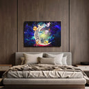 Eevee Evolution Pokemon Family 1 Love You To The Moon Galaxy - Living Room - Canvas Wall Art - Print - Wall Decor