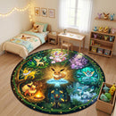 Eevee Evolution Pokemon Power Carpet Round Rug