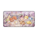 Eevee Mimikyu Piplup Pokemon Floral Desk Mat