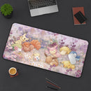 Eevee Mimikyu Piplup Pokemon Floral Desk Mat