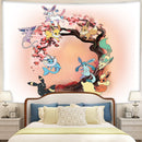 Eevee Pokemon Evolution Cherry Blossom Tapestry