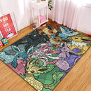 Eevee Pokemon Family Stained Glass Rectangular Area Rug