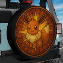Eevee Pokemon Stained Glass Jeep Car Spare Tire Cover